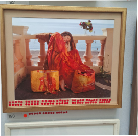 Flaming June hanging in Gallery 1 with 70 sales spots 